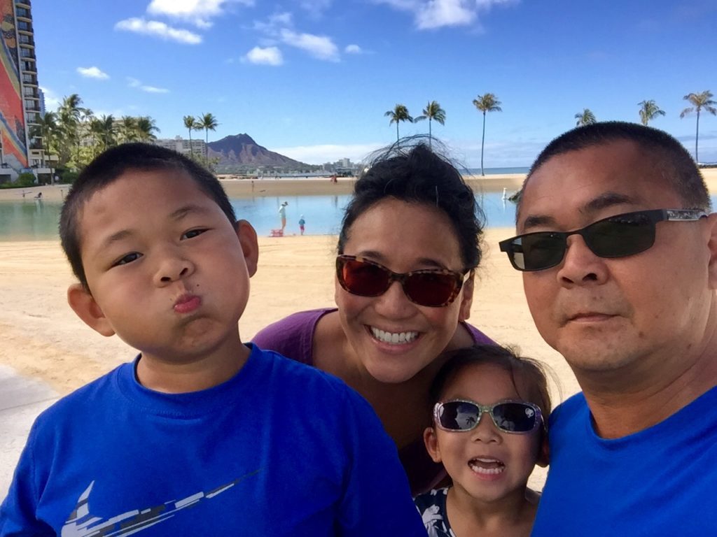 Dr. Yip and Family at Waikiki Beach
